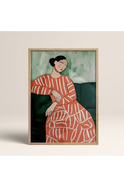HOMEPACK Единична картина в дървена рамка, единичен плакат, картина TK/1394