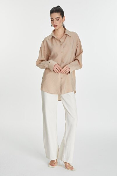 Zühre Long Sleeve Stone Colored Shirt - G-0066