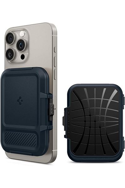 Spigen Lock Fit (MagFit) Magnetic 6 Card Holder  - Metal Slate