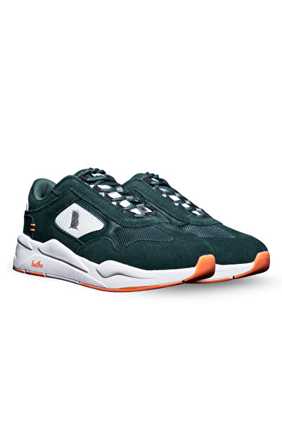 b bathu Bathu 10/43 Erkek Deri Sneaker - KOYU YEŞİL