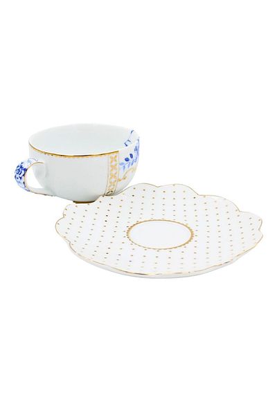Pip Studio Espresso cup with saucer, Royal White collection, 125ml, Pip Studio