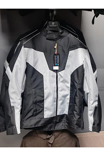 Motech معطف دراجة نارية باللون الرمادي السريع من فور سيزونز