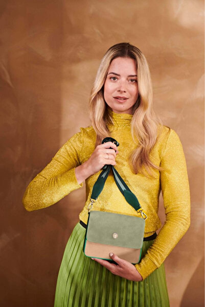 Pip Studio Geantă verde crossbody, 19x6x16 cm, colecția UNI, Pip Studio