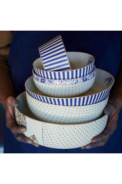 Pip Studio Porcelain bowl, Pip Studio, White, 23 cm, Royal White collection