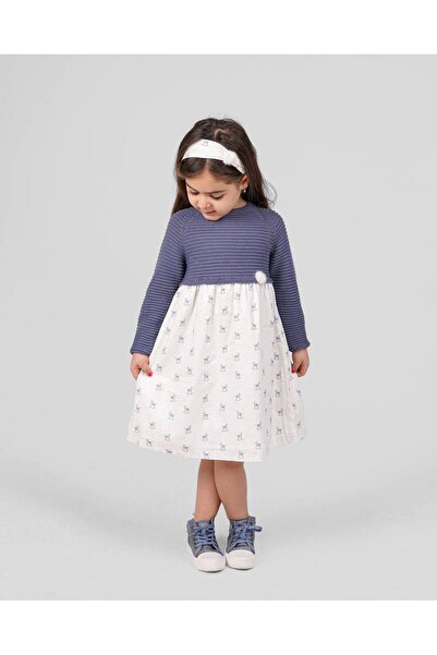 İNDİGO ДІВЧИНКА СИНЯ ІГРАШКОВА СУКНЯ З ПРИНТОМ
