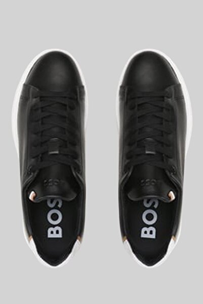 BOSS Logo Detaylı Deri Sneaker Ayakkabı Erkek AYAKKABI 50497880 002