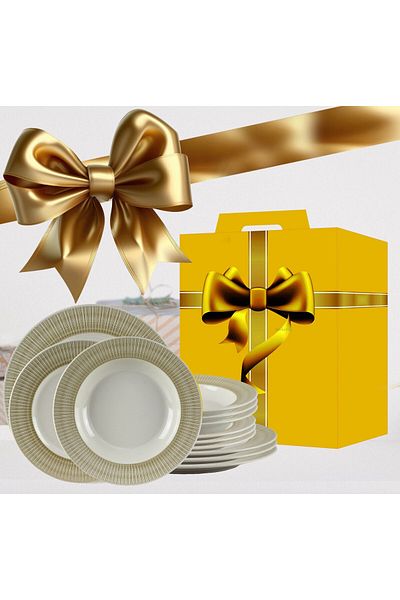 Cesiro Delights in Detail: Cesiro Dinnerware Set, Ivory White with Cream 12 Pieces
