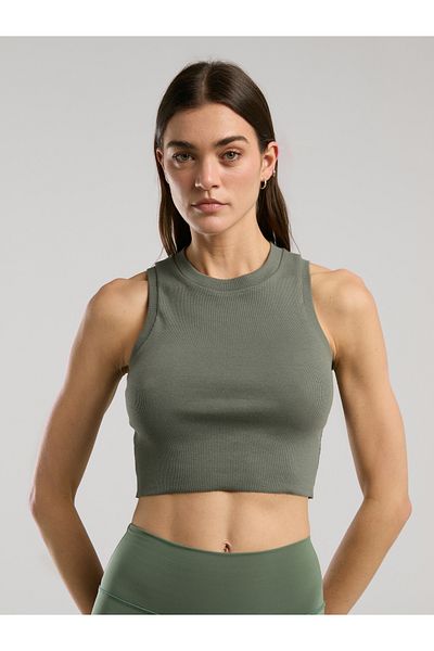 EVERLAST قميص داخلي نسائي من Ever Relaxed Rib Khaki