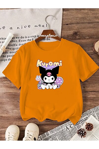 H&GHAMLEGİYİM تي شيرت كبير الحجم مطبوع عليه Kuromi للأطفال