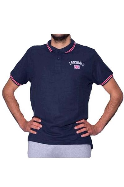 LONSDALE Tricou polo barbati Lonsdale, Blumarin, Marime XL