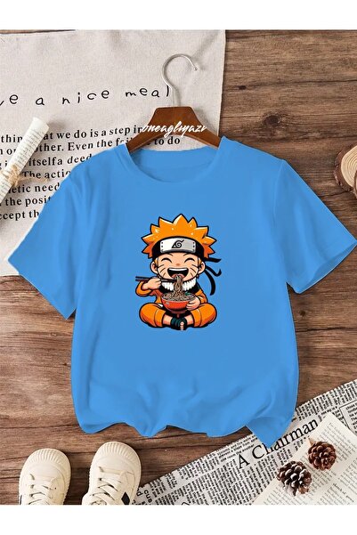 oneagılyazı تي شيرت كبير الحجم مطبوع عليه ناروتو للأطفال