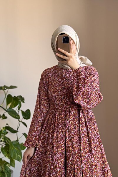 ANDE Çiçek Bahçesi Elbise- 0005