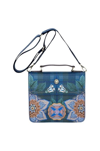 Pip Studio Geantă Frances crossbody, Dark Blue, 25x9x21,5 cm, colecția Flores Felices, Pip Studio