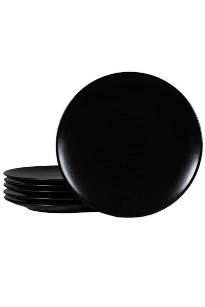 Cesiro Style and Subtlety: The Set of 6 Matte Black Plates!