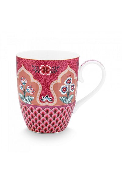 Pip Studio Porcelain Mug, , 350ml, Flower Festival Collection, Pink