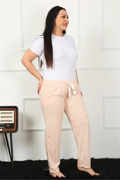 Akbeniz Βαμβακερές γυναικείες πιτζάμες Plus Size - Κάτω 27453