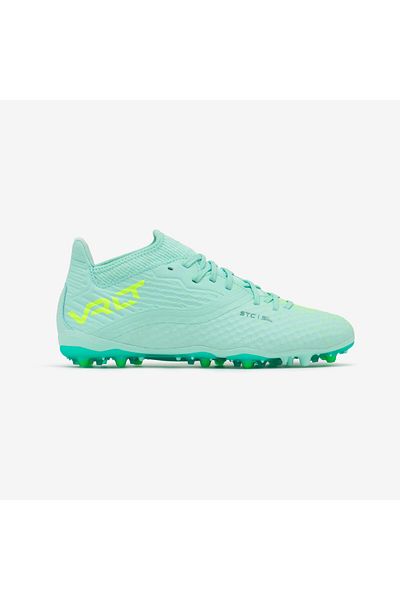 Decathlon Children's Lace-Up Crampons / Football Shoes - Light Green - Viralto Iii Mg/Ag
