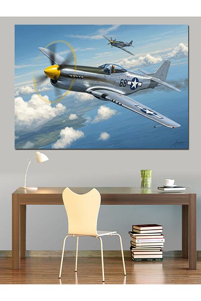 Tablomega Canvas Decorativ Avion Vechi în Aer - Lemn MDF