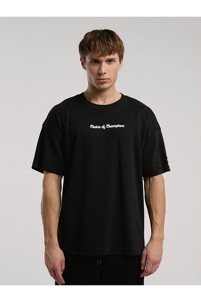 EVERLAST Μαύρο ανδρικό μπλουζάκι Champions Collection