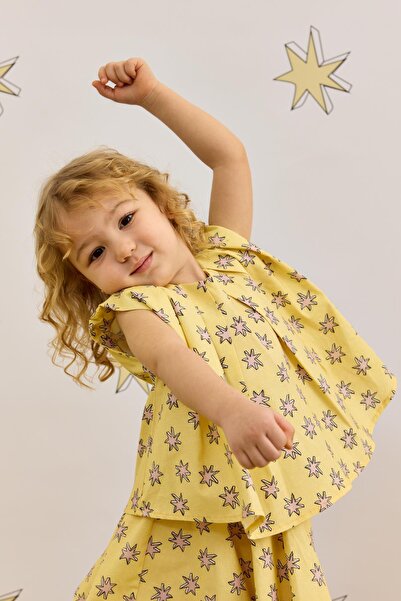 Fahhar Kids Pileli Üst Sarı Yıldız