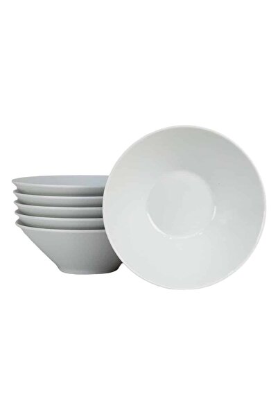 Cesiro Set 6 boluri Portelan Alb, 500 ml