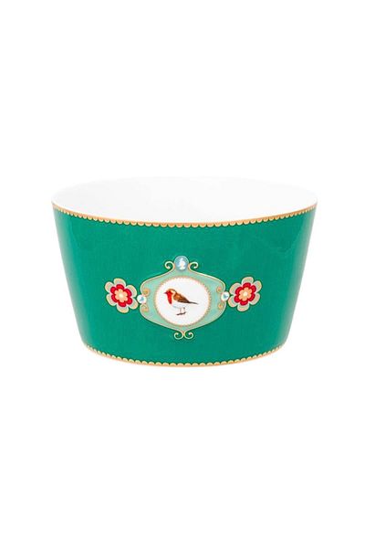 Pip Studio Porcelain bowl, Pip Studio, Green, 15 cm, Love Birds collection
