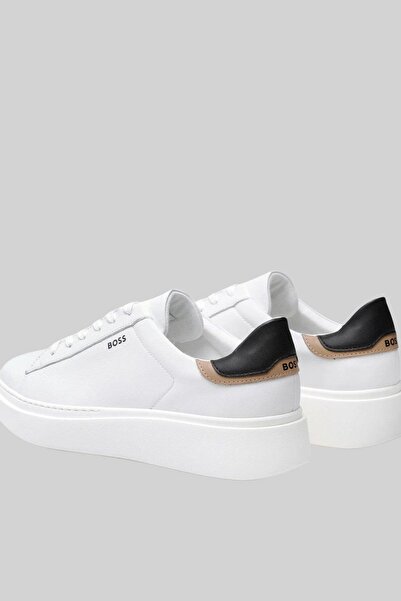 BOSS Amber Deri Kadın Sneaker Beyaz