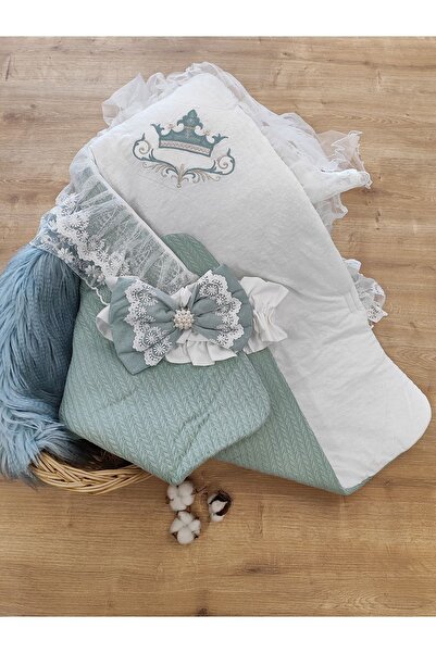 Tomuycuk Baby Outer Swaddle Blanket Knitwear Lace Veiled Baby Swaddle Hospital Exit Newborn Gift