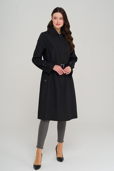 Olcay Oversize Trench - Black 4302 Detailed Shirt and Lapel Belt
