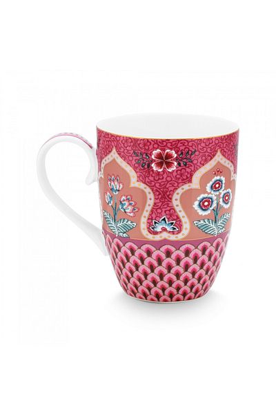 Pip Studio Porcelain Mug, , 350ml, Flower Festival Collection, Pink