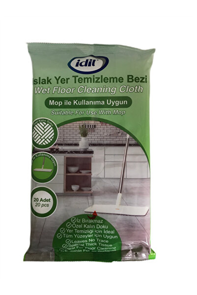 İDİL Islak Yer Temizleme Bezi Mop Ile Uyumlu 4 X 20 Li (80 YAPRAK)