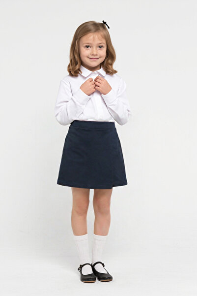 Trend Bebe Butik Kız Çocuk Kanvas Keten Şort Etek Beli Kaşkorse Lastikli, Rah...