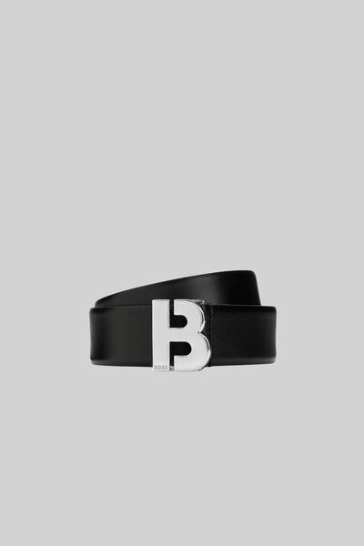 BOSS Erkek Deri Kemer Siyah
