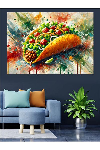 Tablomega Pânză decorativă cu aromă de taco picant - MDF Lemn