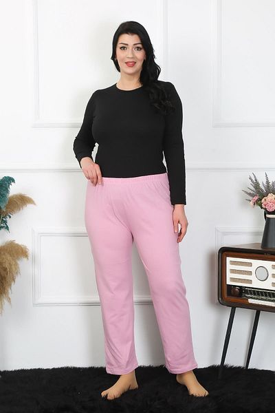 Akbeniz Πιτζάμες Plus Size Pink Single Bottom - 27505