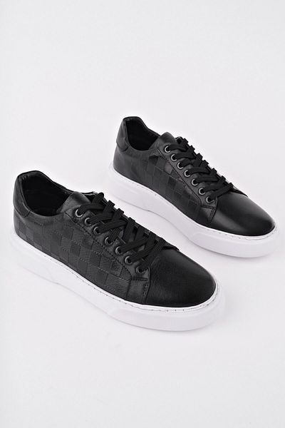 MUGGO Morta Thick Sole Lace-Up Genuine Leather Men's Casual Sneaker Sports Shoes