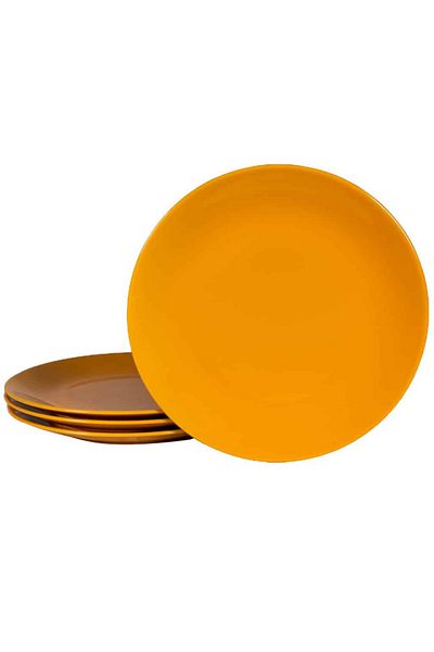 Cesiro Set of 4 dessert plates 20 cm Yellow Rumen