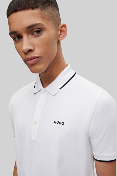 HUGO Slim Fit Green Men's Polo T-Shirt