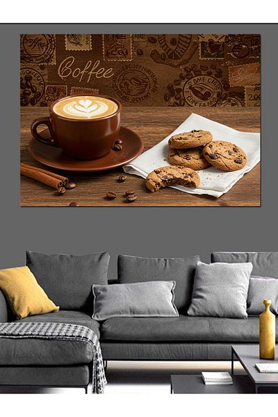 Tablomega Pânză decorativă pentru gustul cafelei și prăjiturilor - Lemn MDF