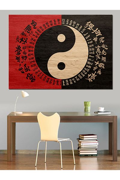 Tablomega Pânză decorativă Yin Yang Balance - Lemn MDF