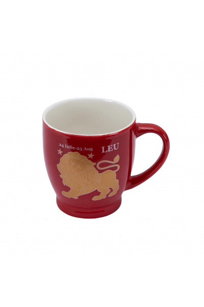 Cesiro Mug with Leo Zodiac decoration, Cesiro, 170 ml, Red