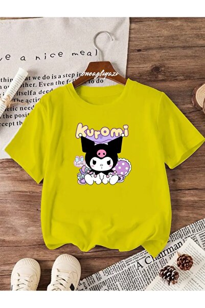 H&GHAMLEGİYİM تي شيرت كبير الحجم مطبوع عليه Kuromi للأطفال
