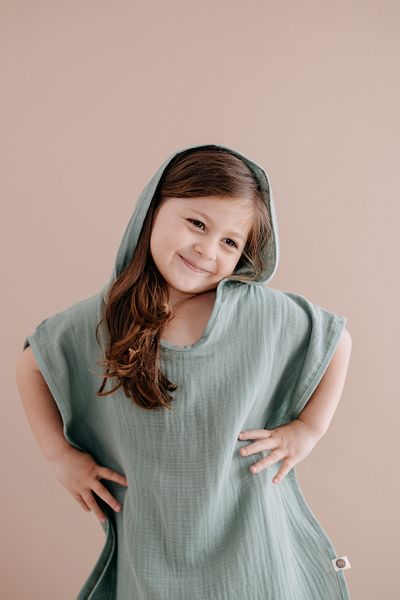 TBA COLLECTION Green Muslin Poncho