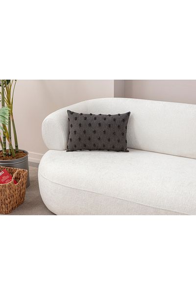 EVOTTO HOME COLLECTİON Husă de pernă decorativă din țesătură de in cu buline 35X50