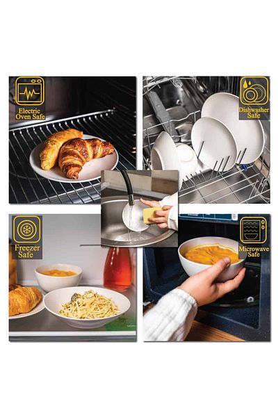 Cesiro 4-piece plate set, for one person, North Pole, Cesiro, Matt White