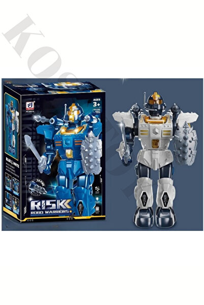 kosetoys Roket Atan Savaşçı Robot Mekanik Pilli Işıklı Hareketli