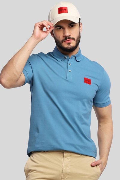 HUGO Men's Polo T-Shirt Blue