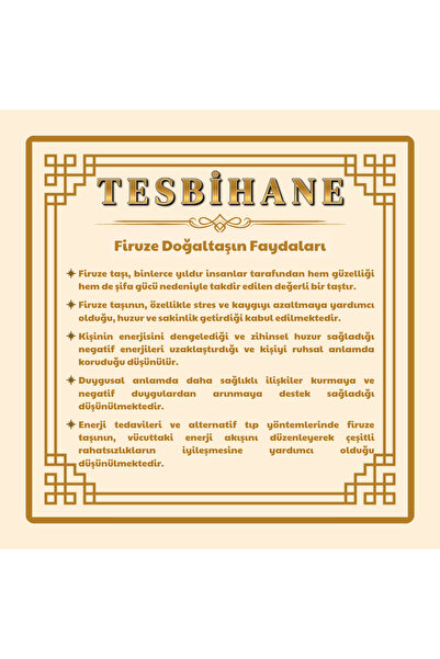 Tesbihane 925 Ayar Gümüş Arnavut Püsküllü Gümüş-Firuze İşlemeli Arpa Kesim Erzurum Oltu Taşı Tesbih 101001828