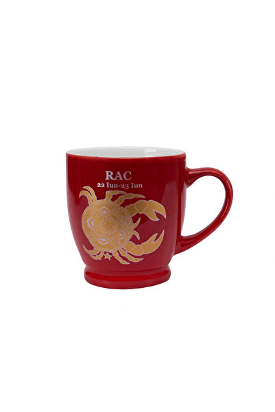 Cesiro Mug with Cancer Zodiac sign decoration, 170 ml, Red