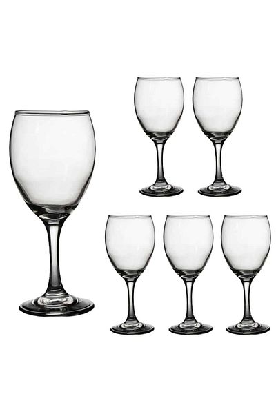 Cesiro Set of 6 glass stemmed glasses, 245 ml, Cesiro